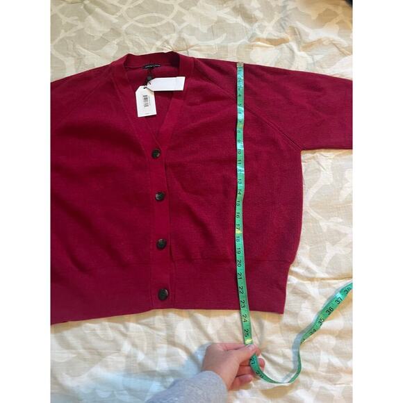 Universal standard Heathered red v front button cardigan sweater women’s 2X - Picture 6 of 8